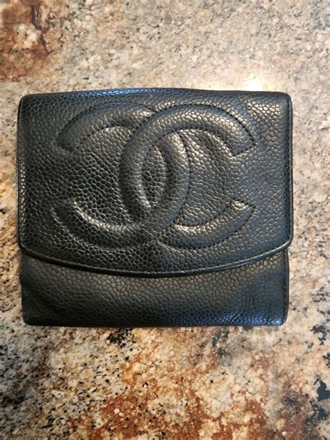 authentic Chanel trifold wallet